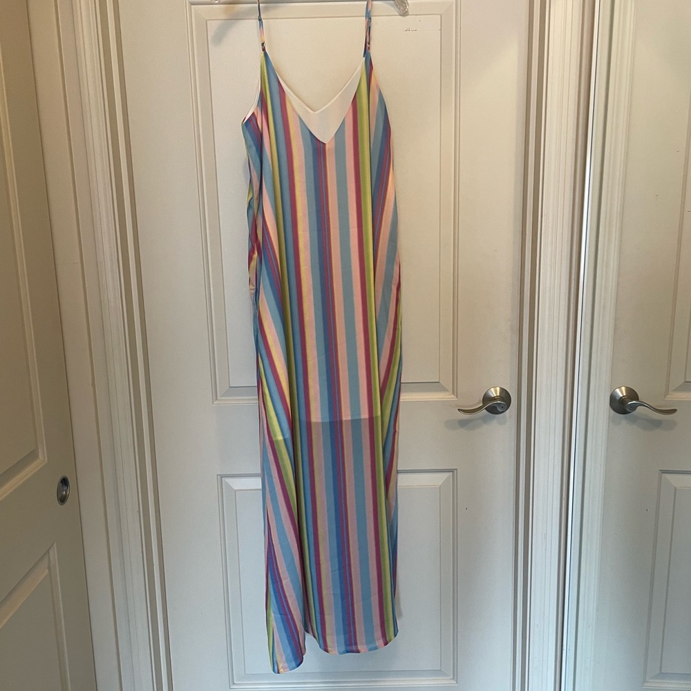 Multi Colored Stripped Maxi Dress